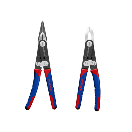 PRIME-LINE WORKPRO W031139 All-Purpose Linesman Pliers, 8-in., Strips 10 - 16 AWG Wire Single Pack W031139